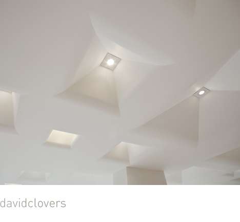 Detail photograph of Lower Ground coffer ceiling. Photo: Margotpolo Productions Ltd. Stanley Beach House