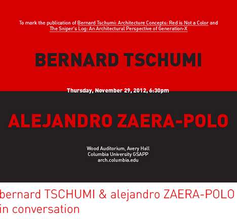 TSCHUMI & ZAERA-POLO TSCHUMI & ZAERA-POLO