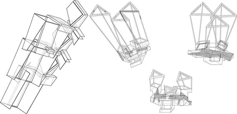 Fig. 6, left: David GEORGE, jointed components; Fig. 7, right: Laurel CLARK, jointed components.