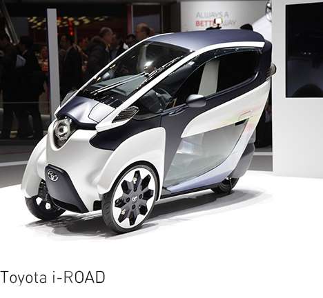 Toyota i-ROAD. Image © 2013 Jonathon RAMSEY / AOL. Toyota i-ROAD. Image © 2013 Jonathon RAMSEY / AOL.
