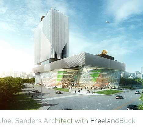 Joel Sanders Architect with FreelandBuck, "Kunshan Phoenix Cultural Mall." Street view. Joel Sanders Architect with FreelandBuck, "Kunshan Phoenix Cultural Mall." Street view.