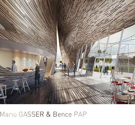 Mario GASSER & Bence PAP, "Austrian Expo Pavillion." Rendering. Mario GASSER & Bence PAP, "Austrian Expo Pavillion." Rendering.