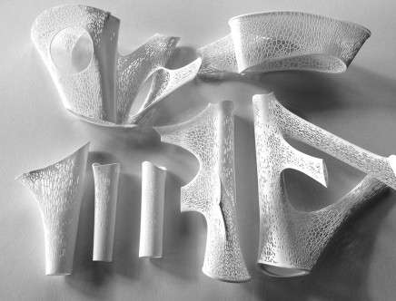 ALEK SA Studio (Aleksandrina RIZOVA), "Transitional Fields Table." Table legs.