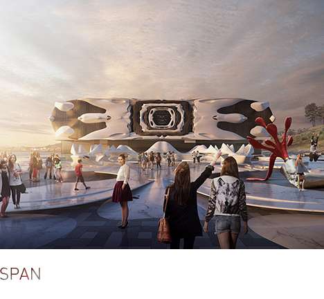 SPAN, "Guggenheim Museum, Helsinki." Exterior rendering. SPAN, "Guggenheim Museum, Helsinki." Exterior rendering.