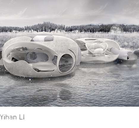 Yihan LI, "Architectural Timepiece." Exterior rendering. Yihan LI, "Architectural Timepiece." Exterior rendering.