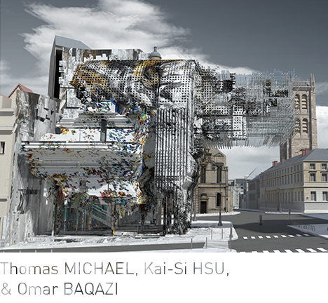 Thomas MICHAEL, Kai-Si HSU, & Omar BAQAZI, "Colour and Skeleton_ Complex Morphologies_ Media Library in Paris." Thomas MICHAEL, Kai-Si HSU, & Omar BAQAZI, "Colour and Skeleton_ Complex Morphologies_ Media Library in Paris."