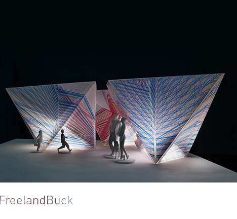 FreelandBuck, "Vanishing Point." Model (nighttime). FreelandBuck, "Vanishing Point." Model (nighttime).