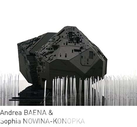 Andrea BAENA & Sophia NOWINA-KONOPKA, "Fragmented Monolith." Model. Andrea BAENA & Sophia NOWINA-KONOPKA, "Fragmented Monolith." Model.