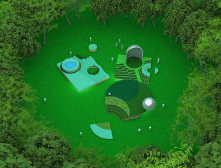 EXTENTS, "Reflections on the Lawn.", Aerial View